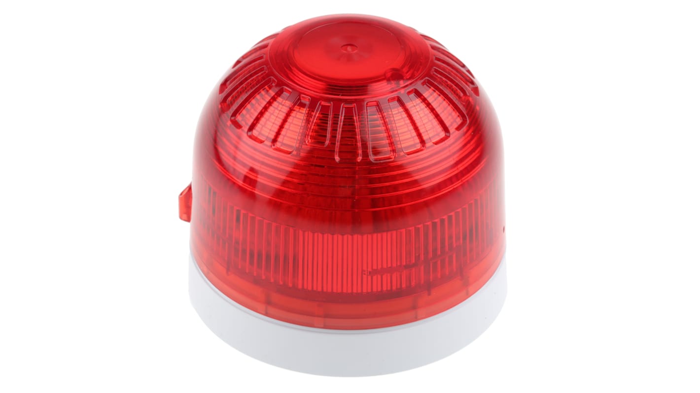 Indicador luminoso Klaxon, LED, Rojo, alim. 17 → 60 V cc