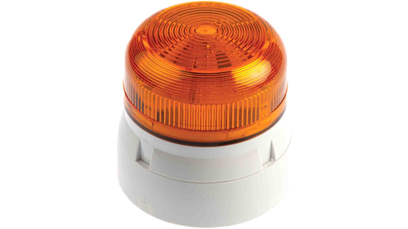 Klaxon Amber Beacon, 12 V dc, 24 V dc, Base Mount, Xenon Bulb, IP65
