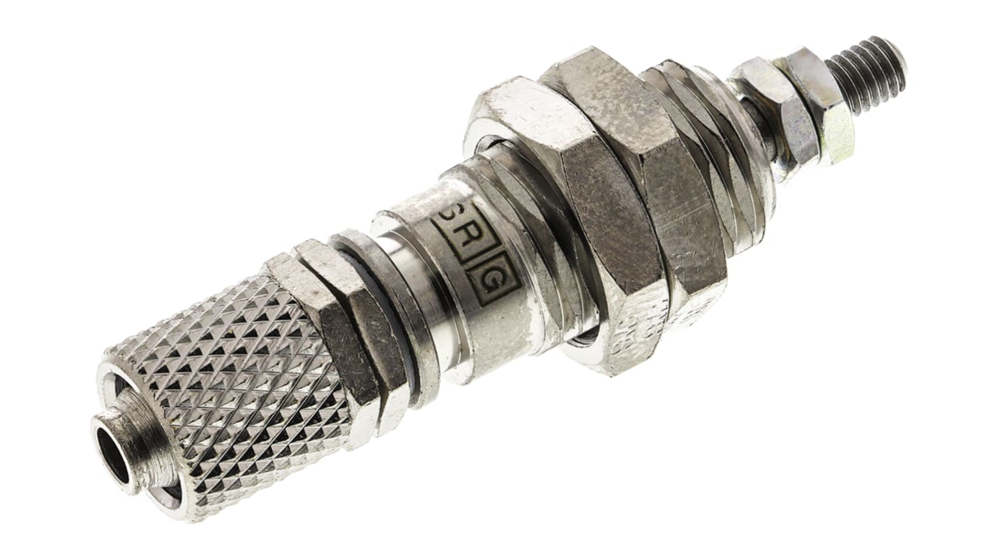 SMC Pneumatic Piston Rod Cylinder - 6mm Bore, 5mm Stroke, CJP Series, Single Acting