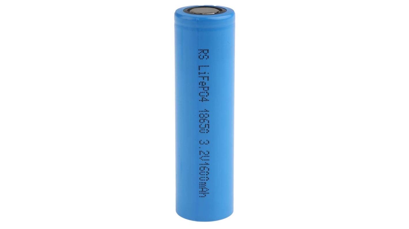 Batteria ricaricabile RS PRO, formato 18650, 3.2V, 1.5Ah, Fosfato di litio