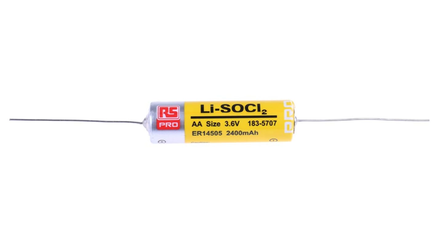 RS PRO ER14505 AA-Batterien, Lithium Thionylchlorid, 3.6V / 2.4Ah, mit Lötfahne