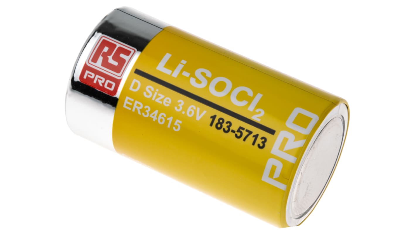 RS PRO 3.6V D batteri ER34615 RS PRO Litium-tionylklorid, 19Ah