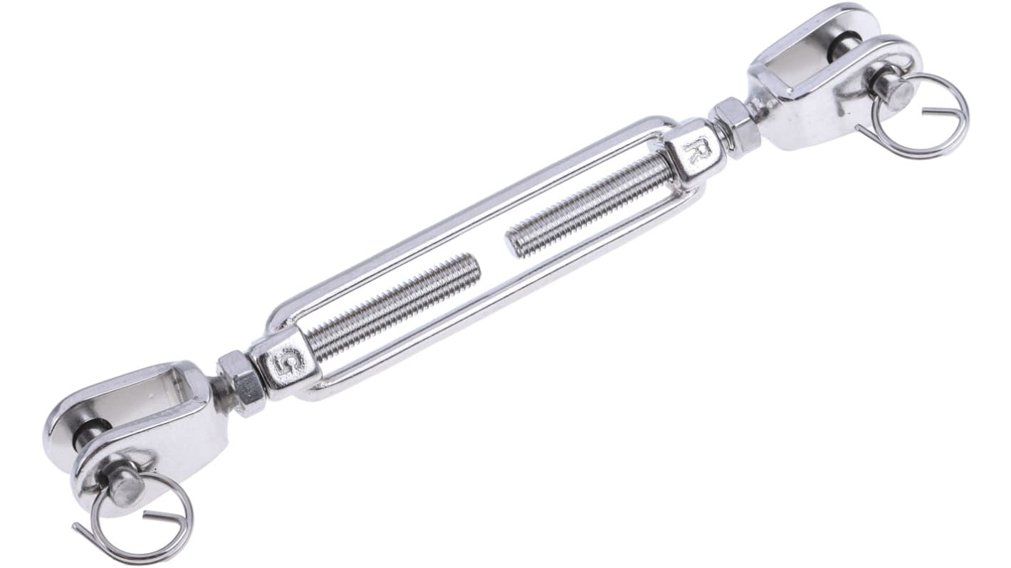 RS PRO 花篮螺栓, 电抛光不锈钢, 叉头至叉头, M5螺纹, 静止长度130mm, 打开长度190mm