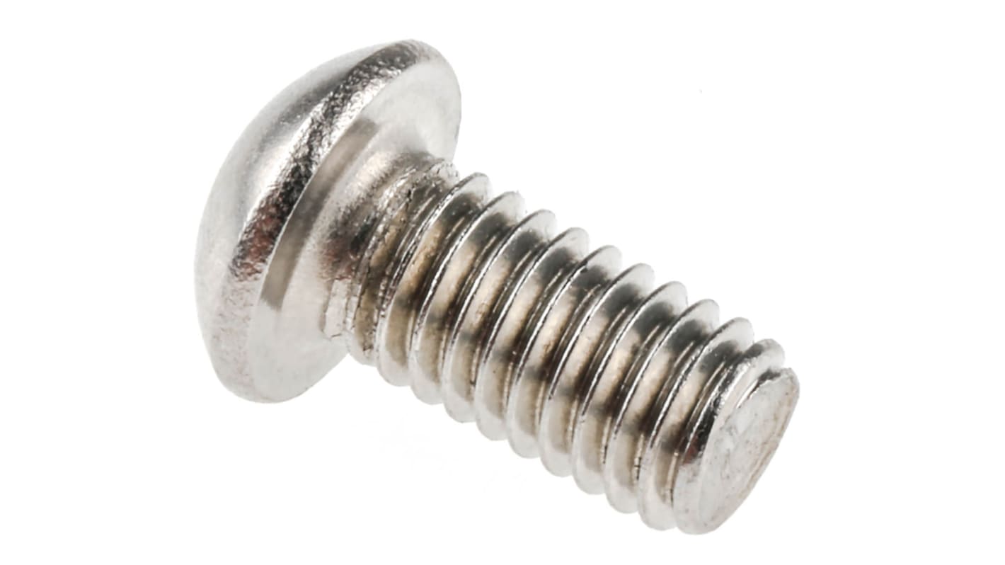 Vite a brugola con testa bombata esagonale RS PRO, M6, L. 12mm, in Acciaio inox
