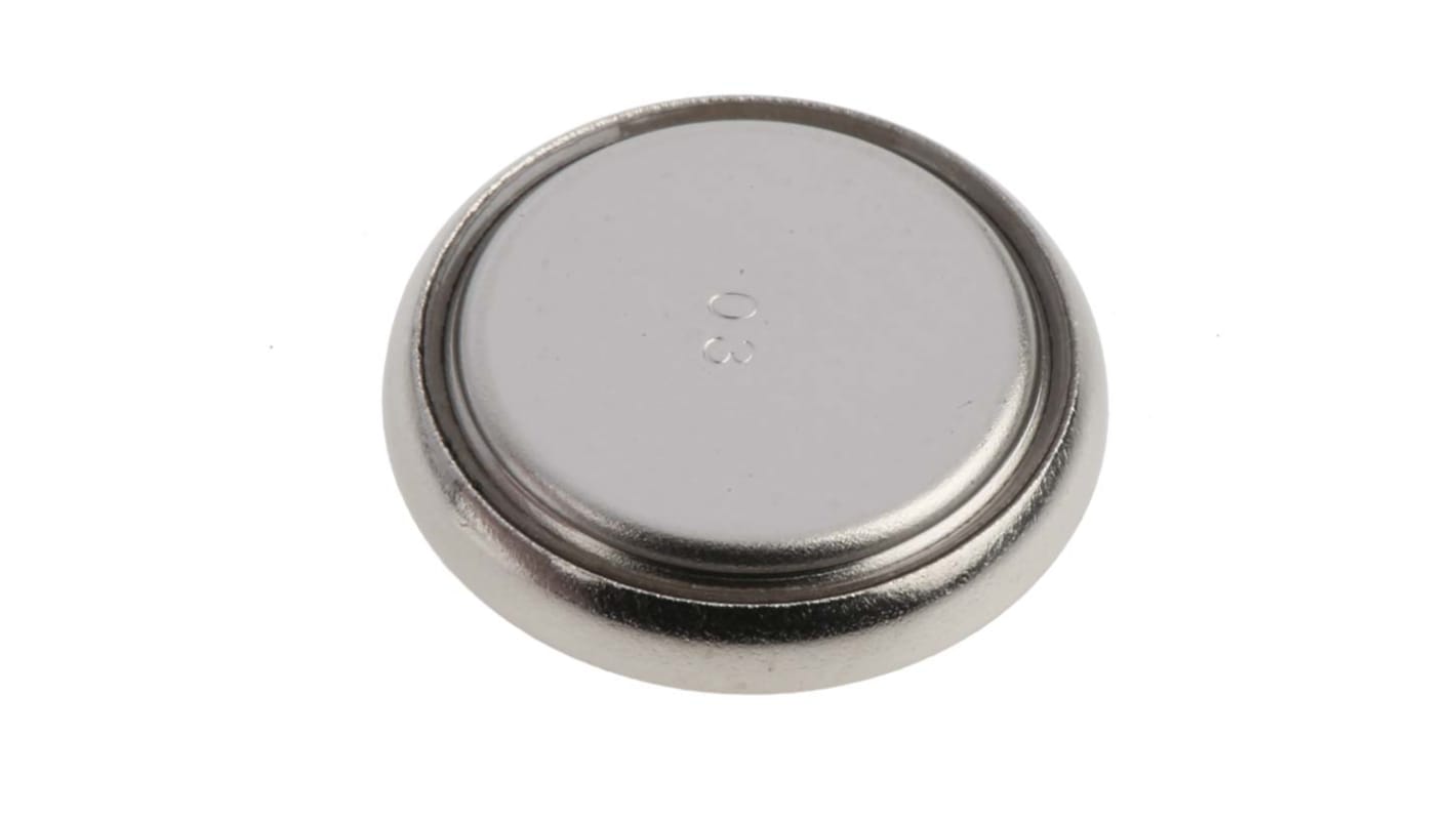 Panasonic BR1225纽扣电池, 3V, 48mAh, 锂聚碳酸脂一氟化物, 标准接端, 12.5 x 2.5mm, BR系列, BR1225