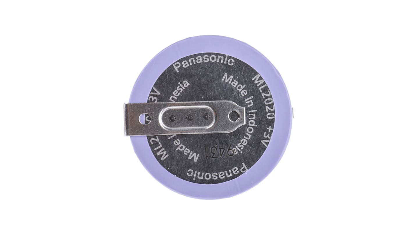 Panasonic 3V Lithium Manganese Dioxide Button Rechargeable Battery, 45mAh
