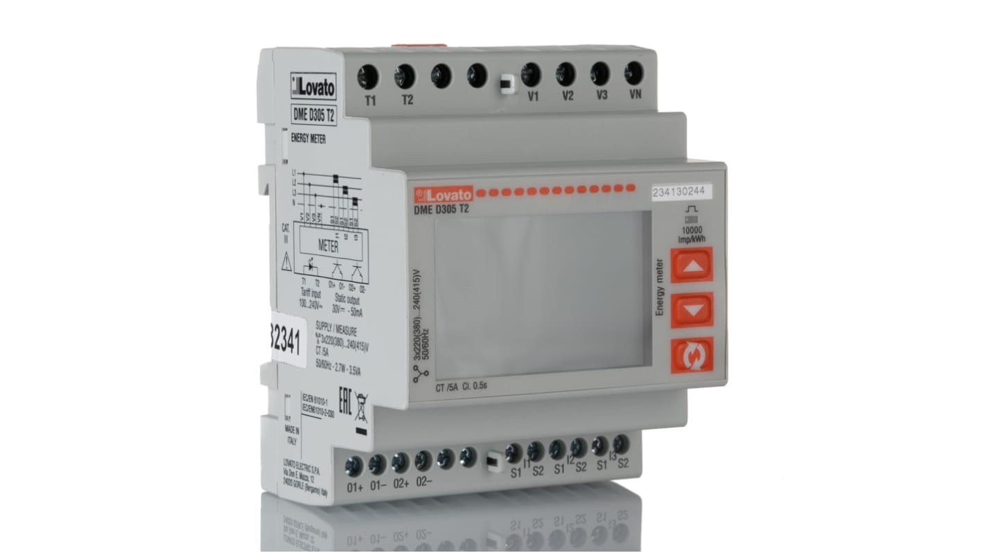 Contatore di energia Lovato, DME, 3 fasi, display LCD a 6 + 1 cifre