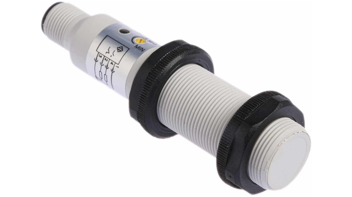 RS PRO Capacitive Barrel Proximity Sensor, M18, 5 mm Detection, PNP NO+NC, 10 → 30 V dc