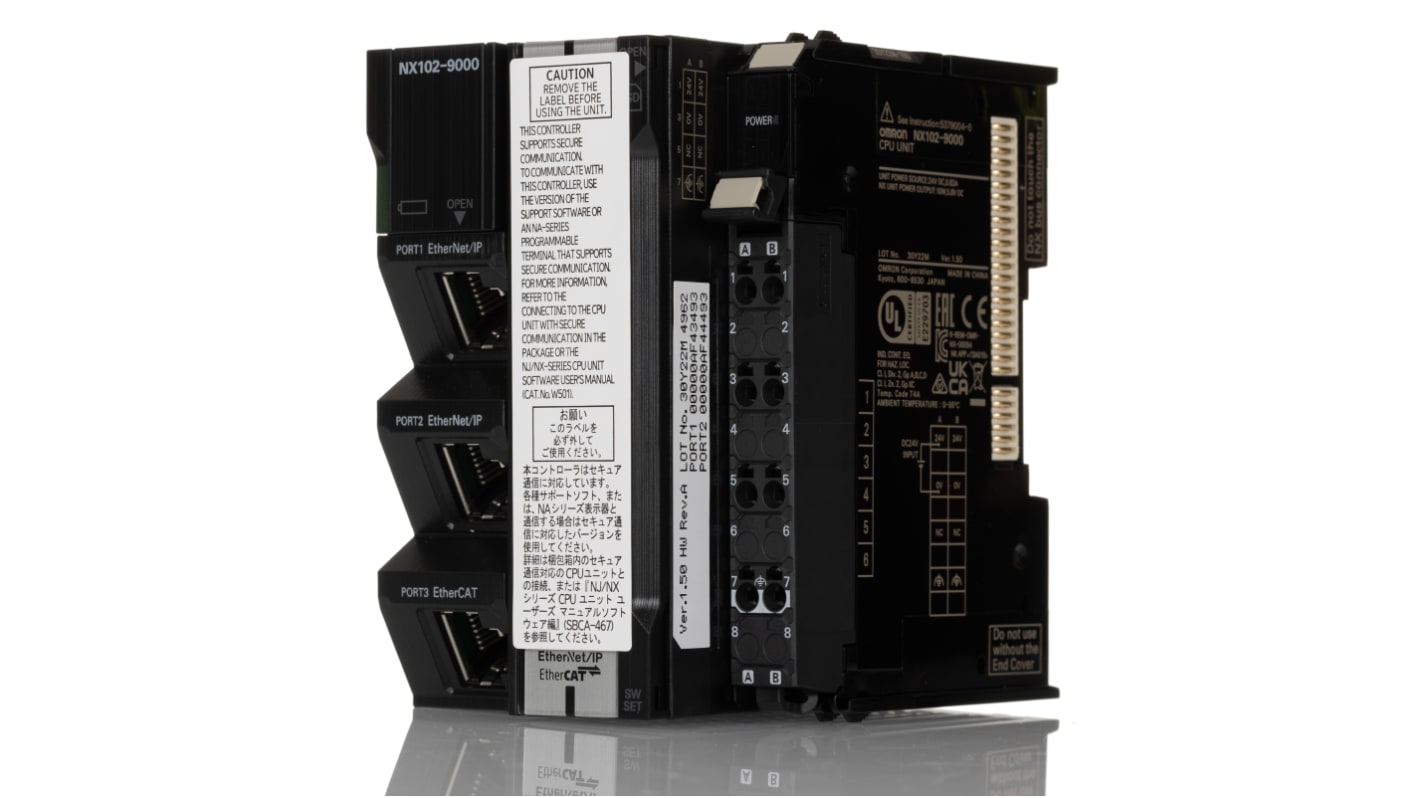 NX102-9000 | オムロン NX102 PLC (CPUユニット) 4 入力 RJ45 | RS NX102-9000 | オムロン NX102 PLC (CPUユニット) 4 入力 RJ45 | RS