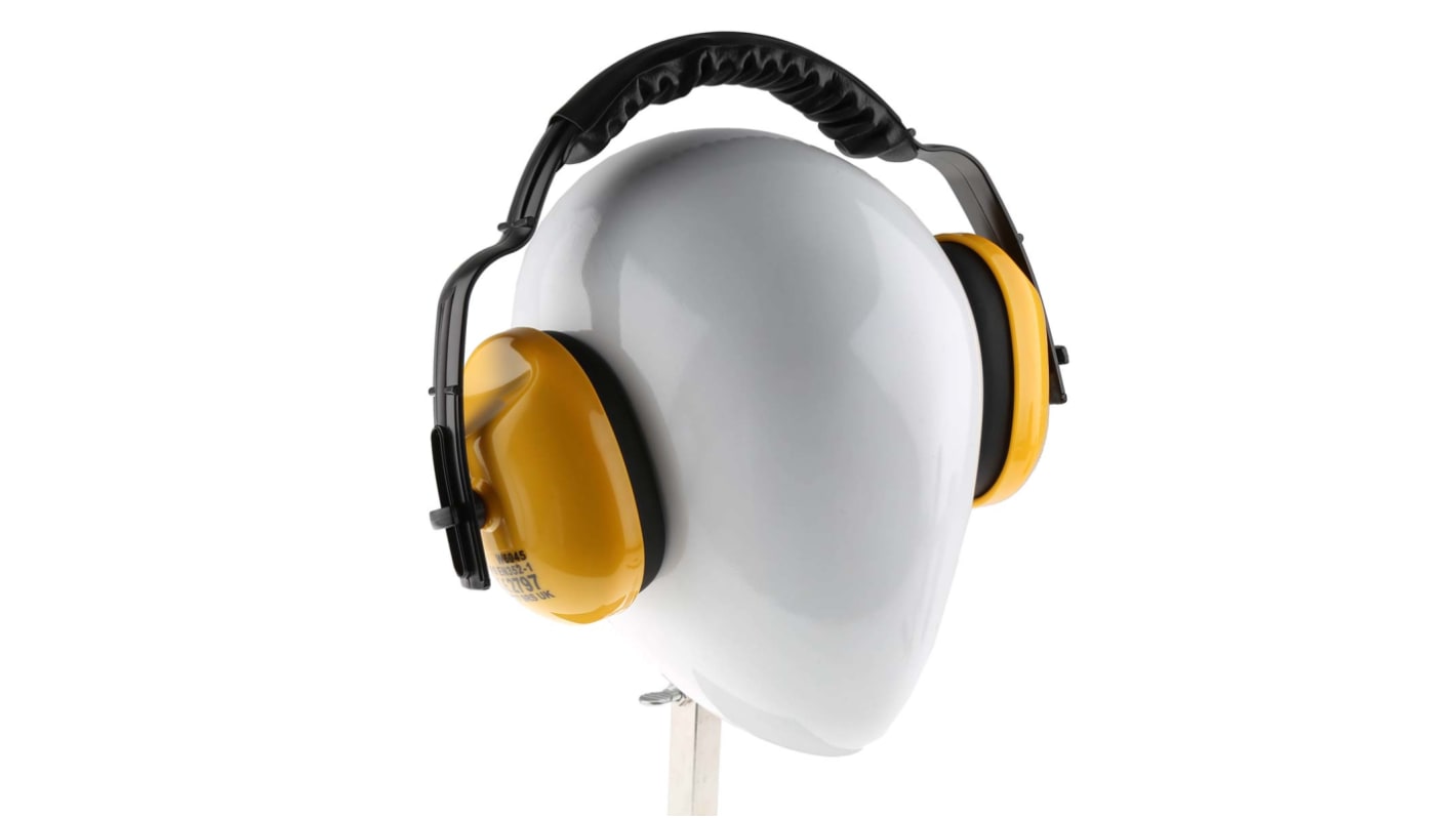 RS PRO Ear Defender with Headband, 28dB, Yellow