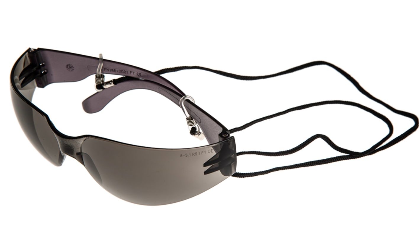 RS PRO UV Safety Glasses, Smoke Polycarbonate Lens