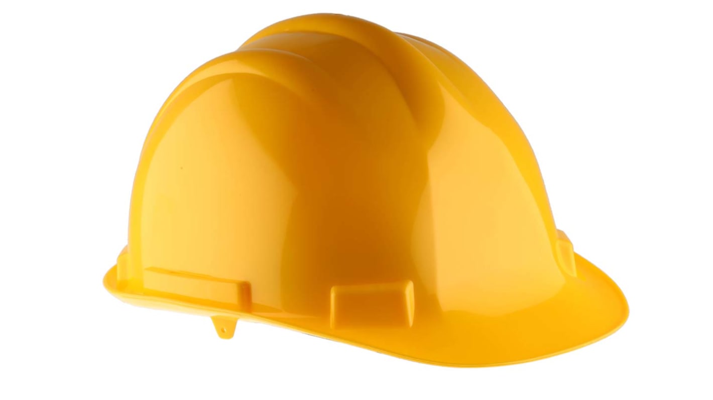 RS PRO Yellow Safety Helmet , Adjustable