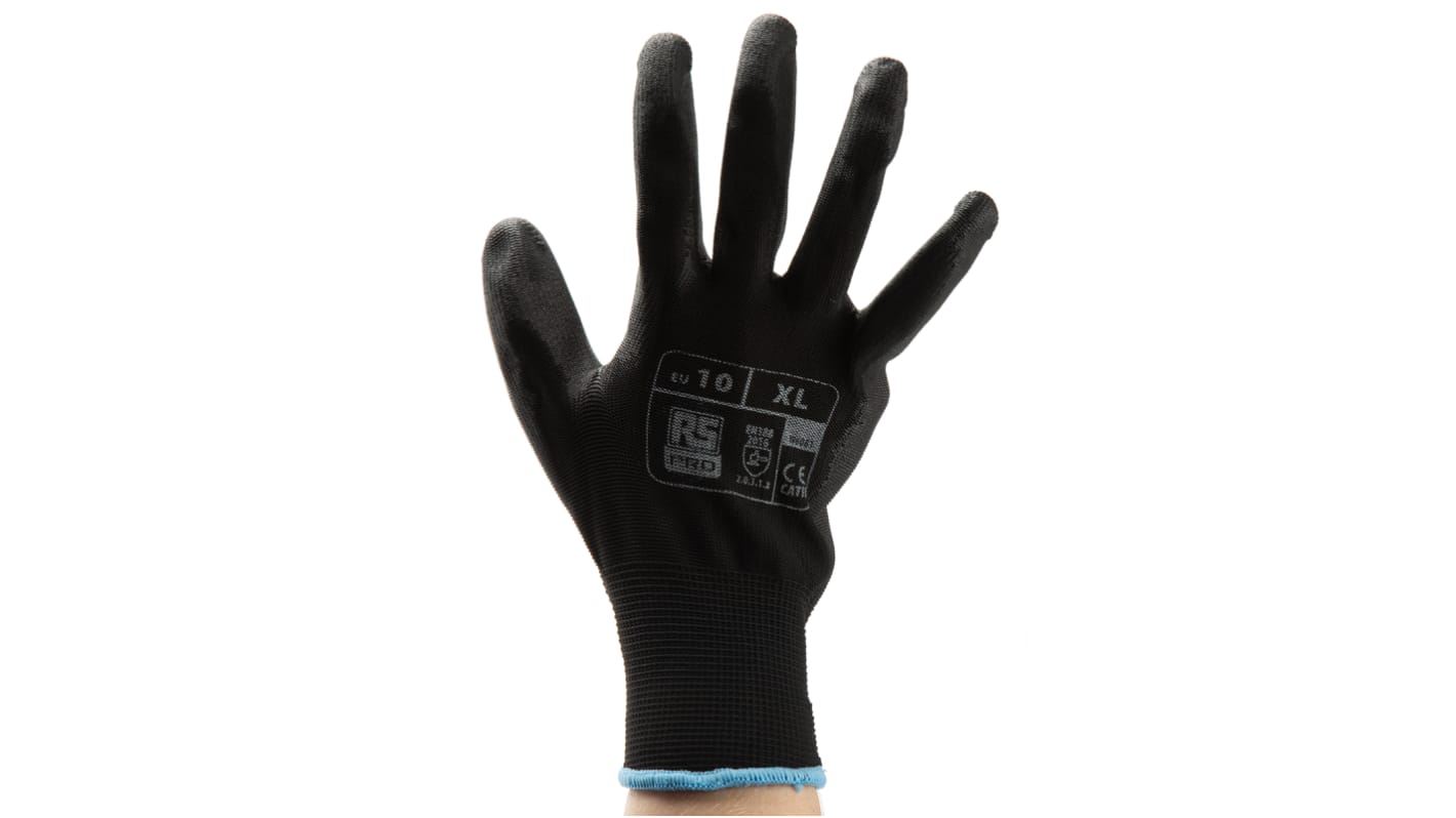 RS PRO Arbeitshandschuhe Größe 10 Abrasion Resistant, Tear Resistant Schwarz