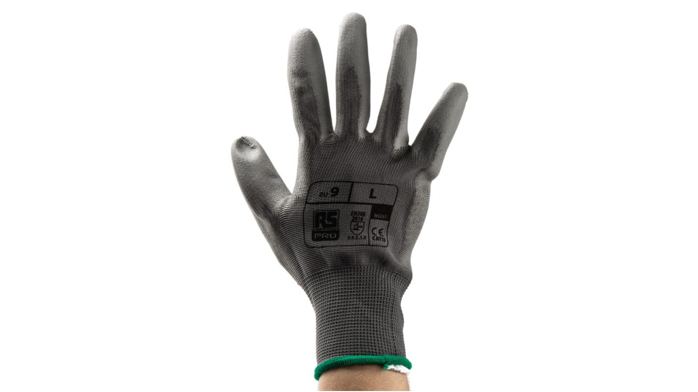 RS PRO Arbeitshandschuhe Größe 9 Abrasion Resistant, Tear Resistant Grau