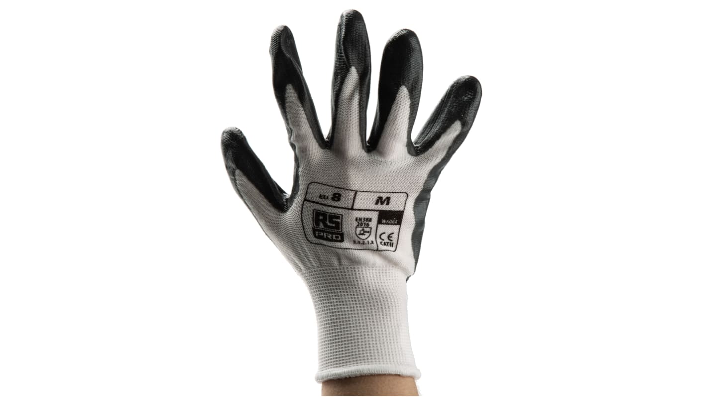 RS PRO Arbeitshandschuhe Größe 8 Abrasion Resistant, Tear Resistant Weiß 1Paar