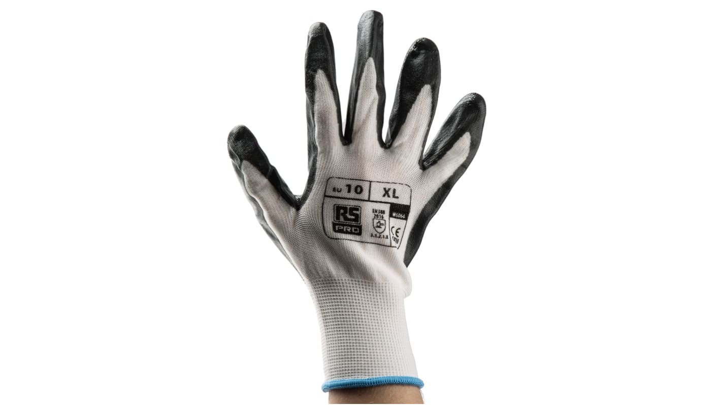 RS PRO Arbeitshandschuhe Größe 10 Abrasion Resistant, Tear Resistant Weiß 1Paar