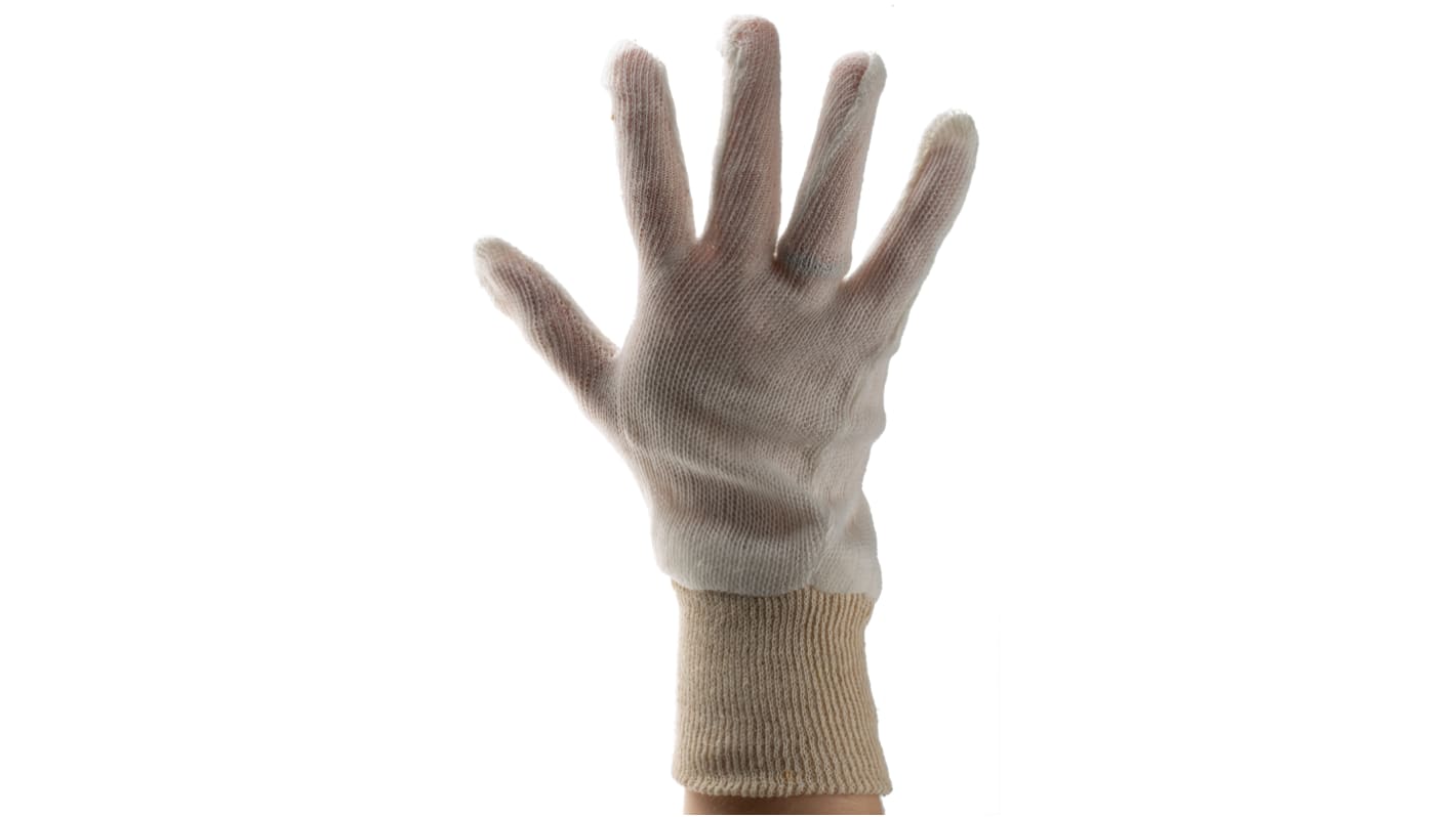 Guantes de trabajo de 35 % algodón guateado, 65% Poliester Blanco RS PRO, talla 10