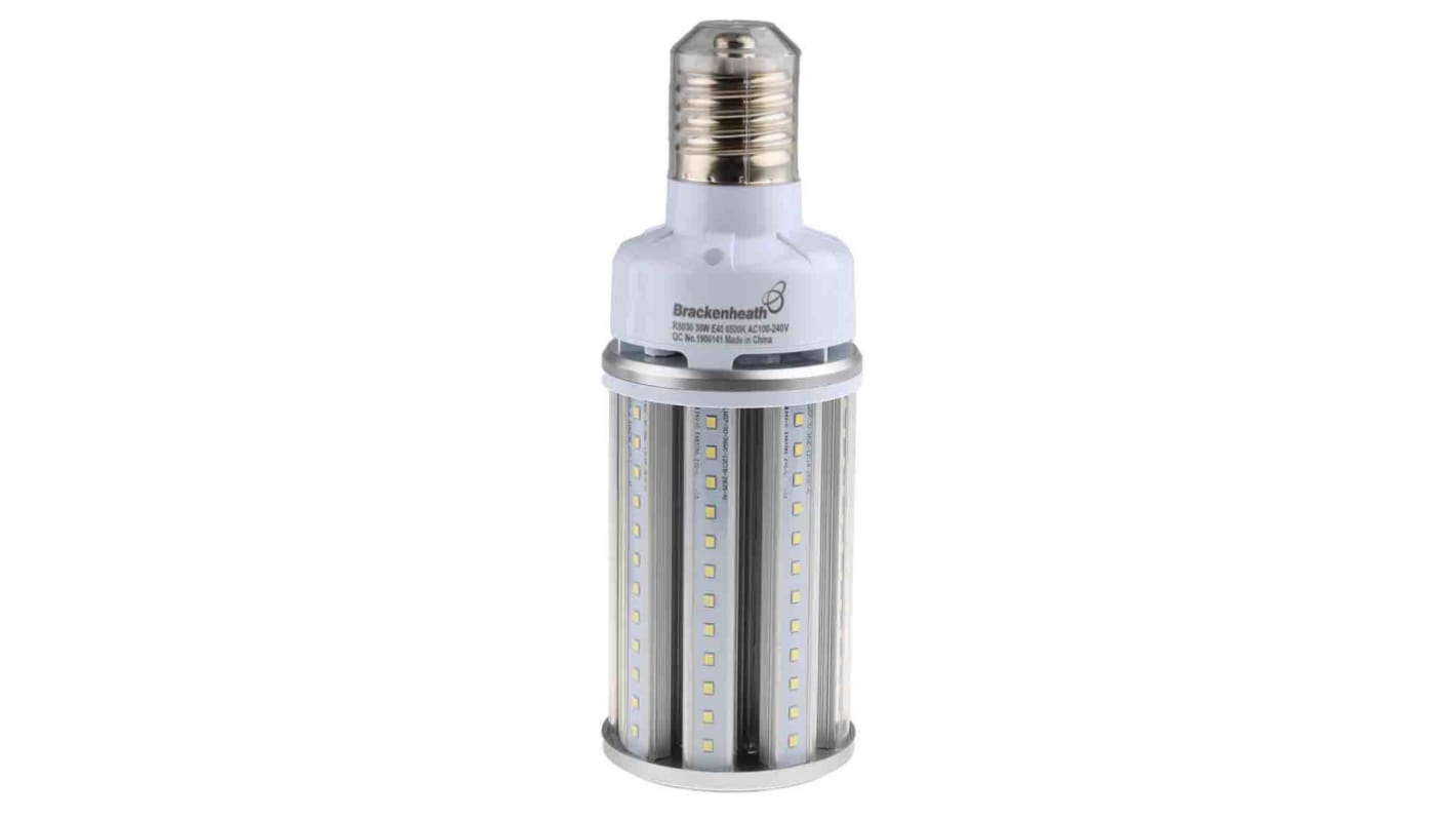 RS PRO E40LED玉米灯, 200 → 240V, 36 W, 6500K, 白色, Φ87mm, 多珠