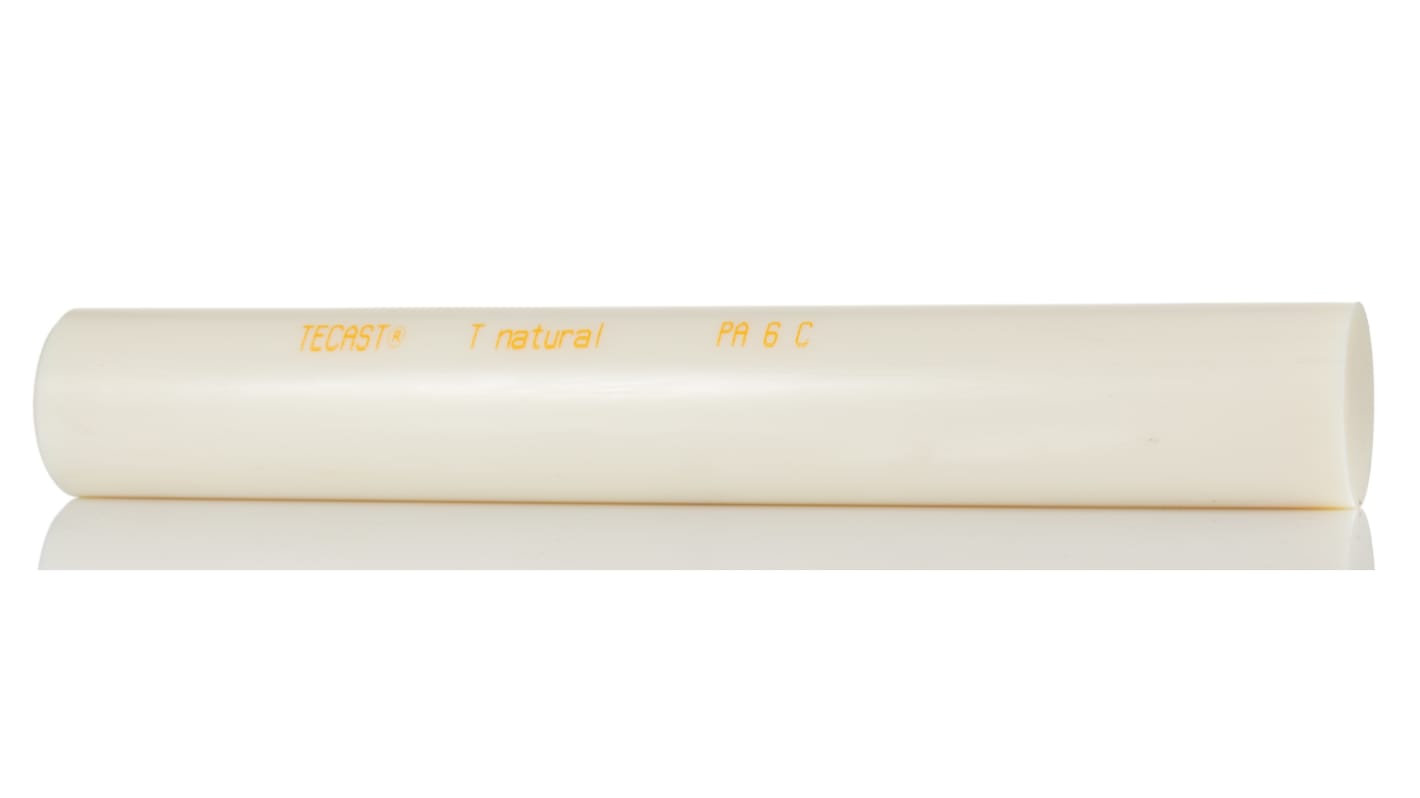 RS PRO Natural Nylon Rod, 500mm x 70mm Diameter