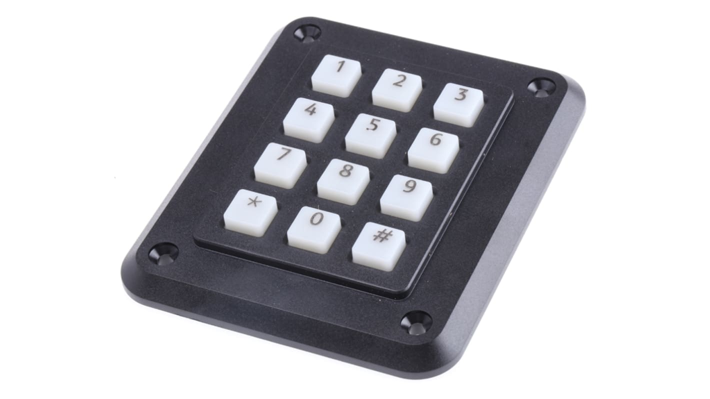 Tastierino 4 x 3 a 12 tasti IP65 in Polimero