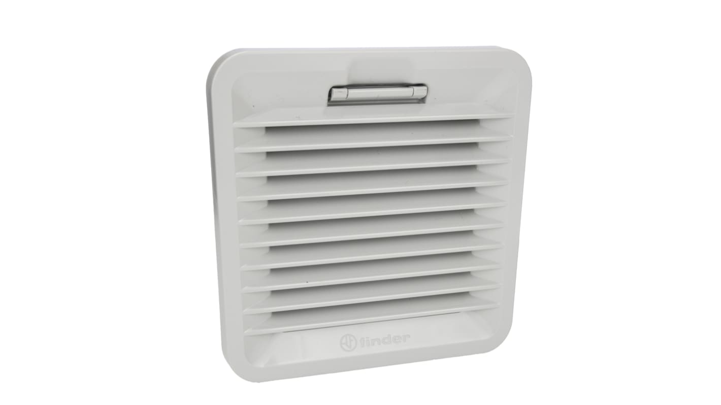 Finder 7F Series Filter Fan for 92 x 92mm Fans, Synthetic Fibre Filter, Plastic Frame, 120 x 120mm
