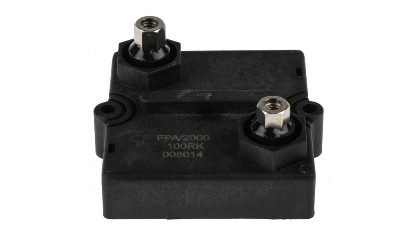 RS PRO 平面厚膜电阻, 100Ω, 2kW, ±10%容差, 螺钉接端, 最高+150°C