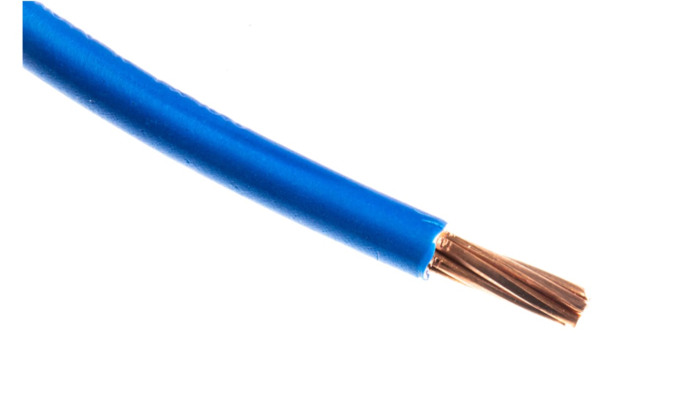 RS PRO Blue 16mm² Hook Up Wire, 7/1.7 mm, 50m, LSNH EI5 Insulation