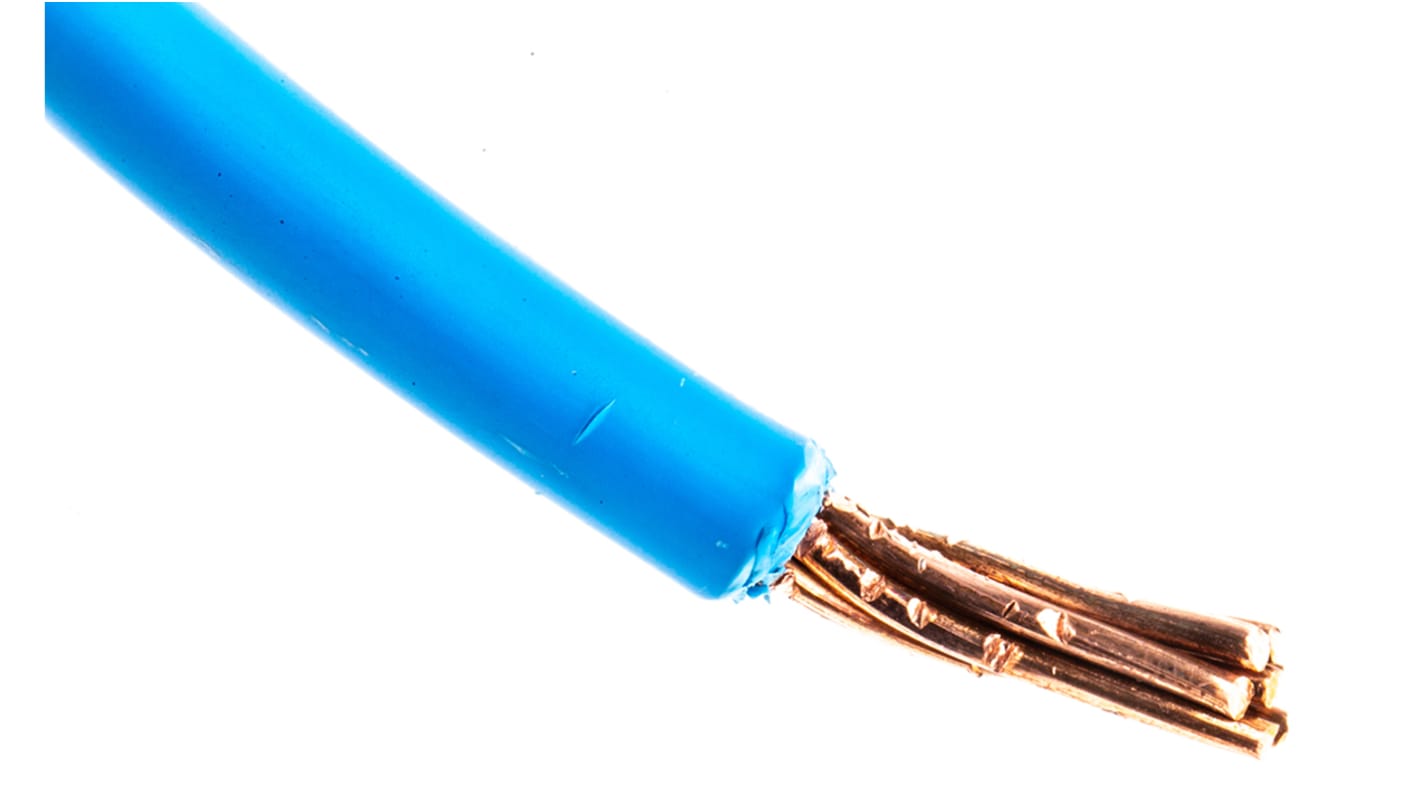 RS PRO Blue 16mm² Hook Up Wire, 7/1.7 mm, 100m, LSNH EI5 Insulation