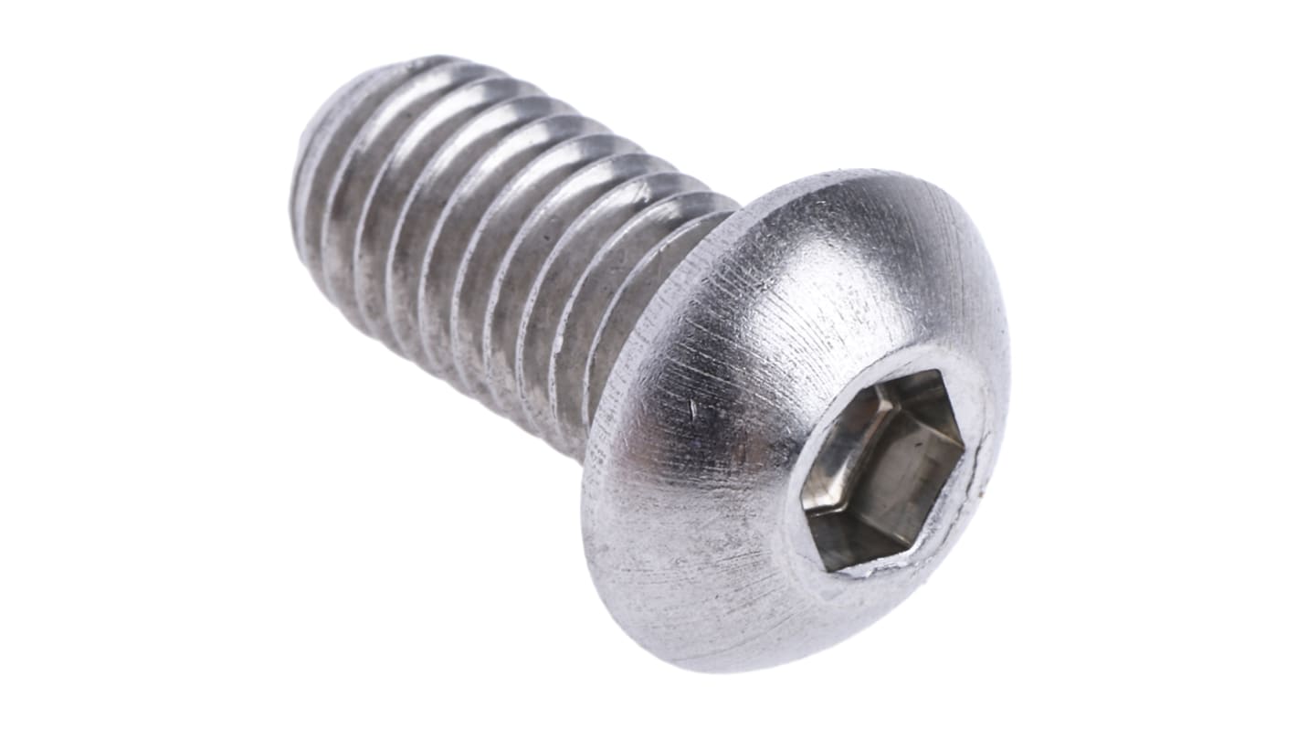 Vis à six pans creux, M8 x 16mm, tête Vis bombée à tête creuse hexagonale, en Acier Inoxydable