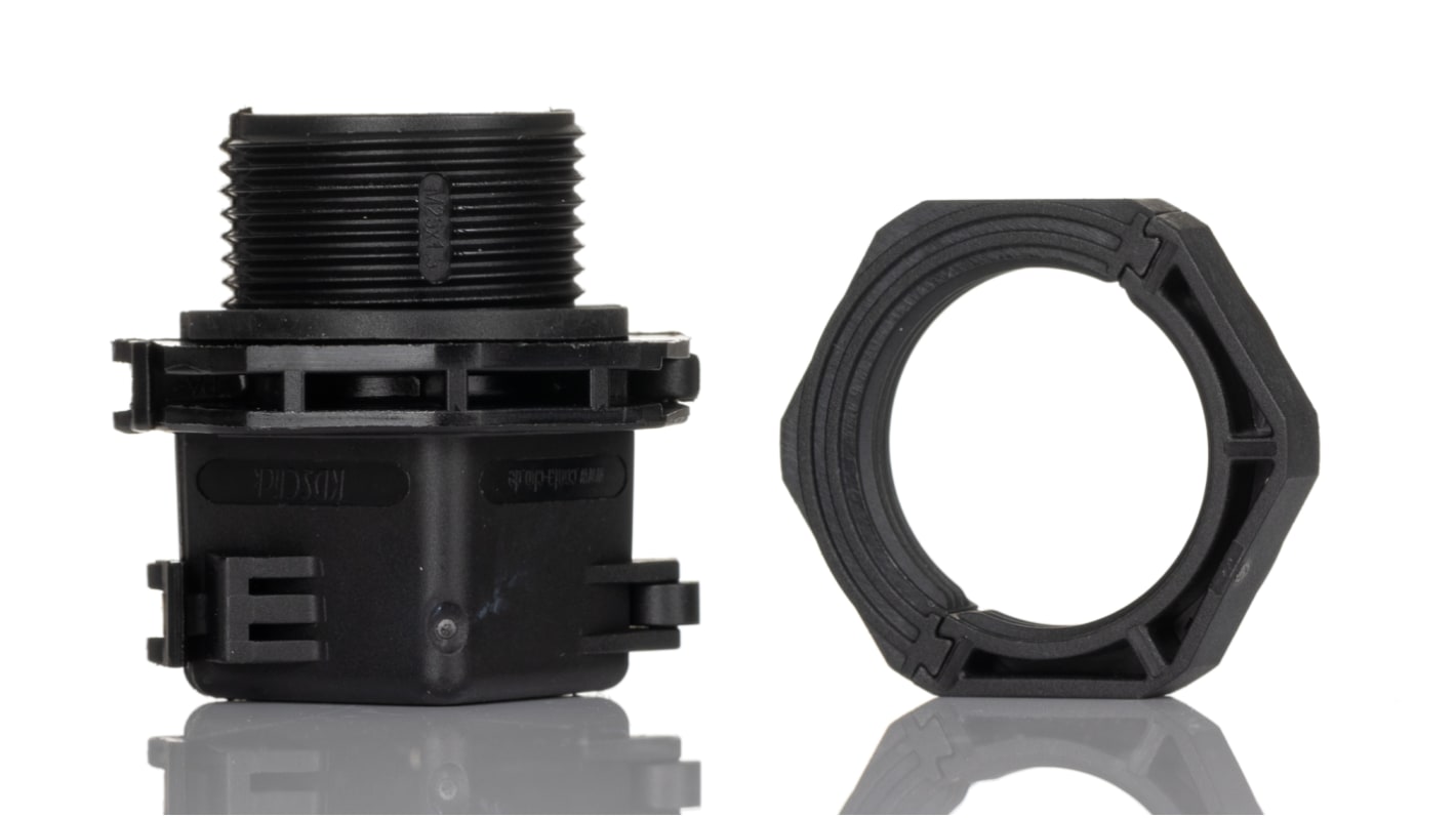 RS PRO M25 Kabelforskruning uden låsemøtrik, Nylon 66, IP66