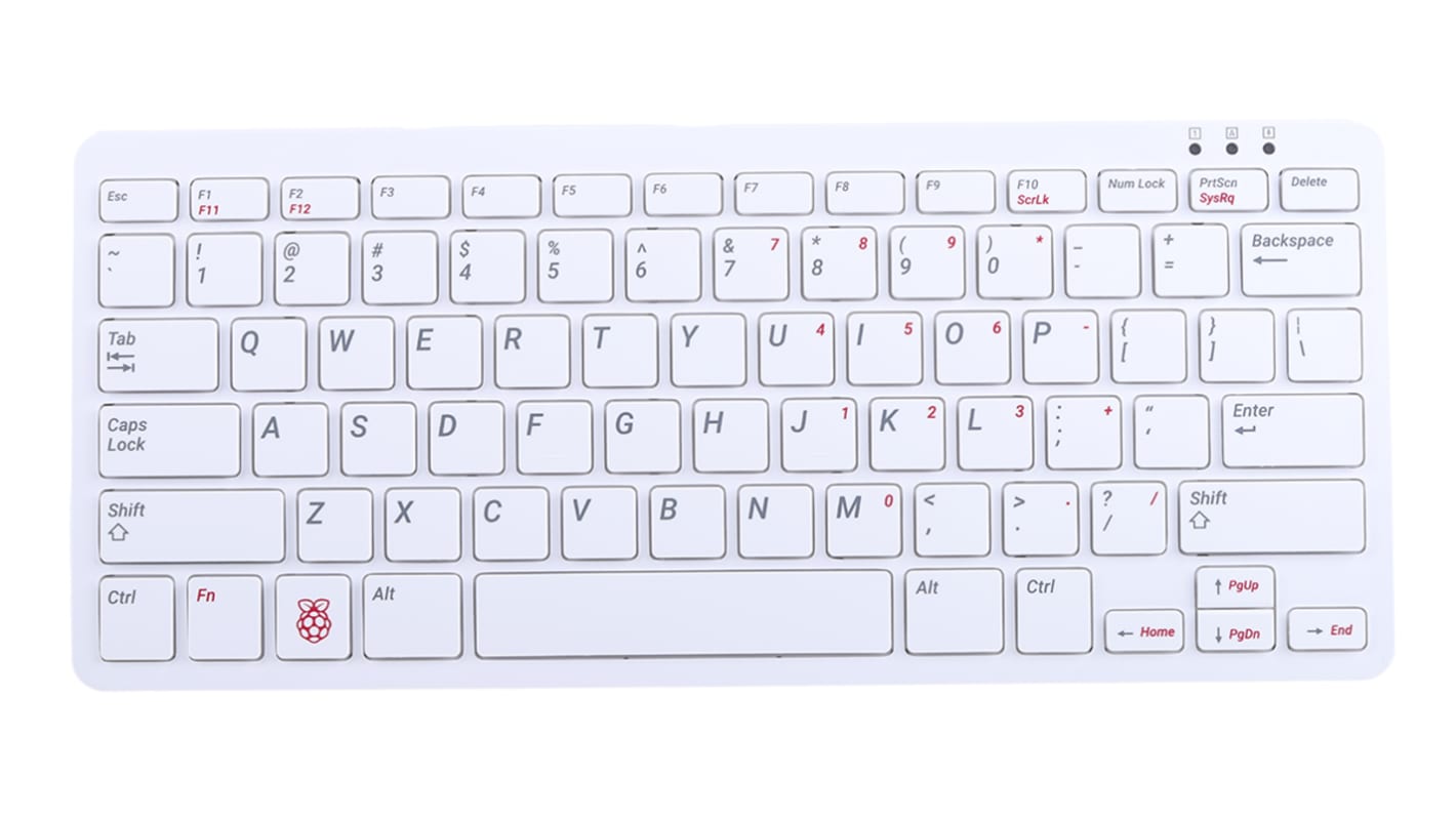 Raspberry Pi Red, White QWERTY (US) Raspberry Pi Keyboard