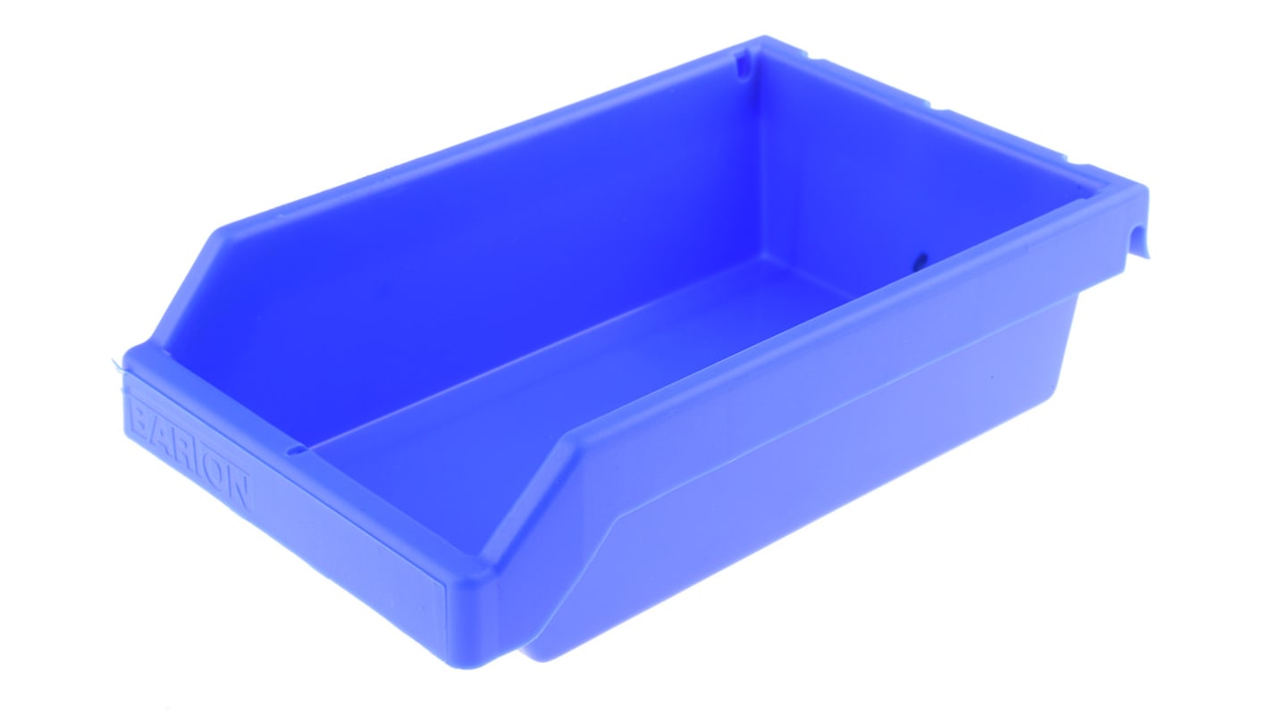 RS PRO PP Storage Bin, 47mm x 99mm, Blue