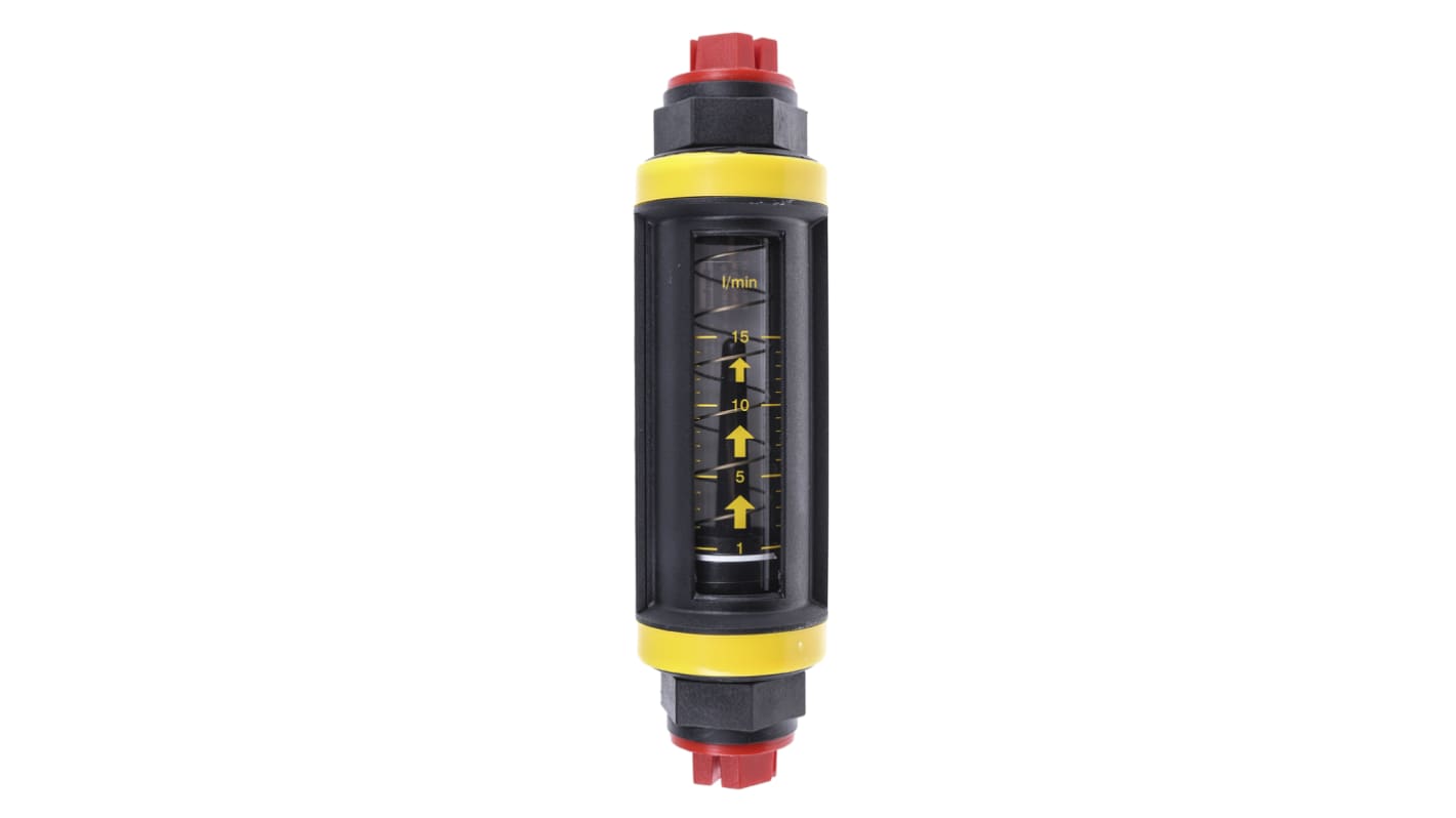 Parker UCC Easiflow Series Variable Area Flow Meter for Liquid, 1 L/min Min, 15 L/min Max