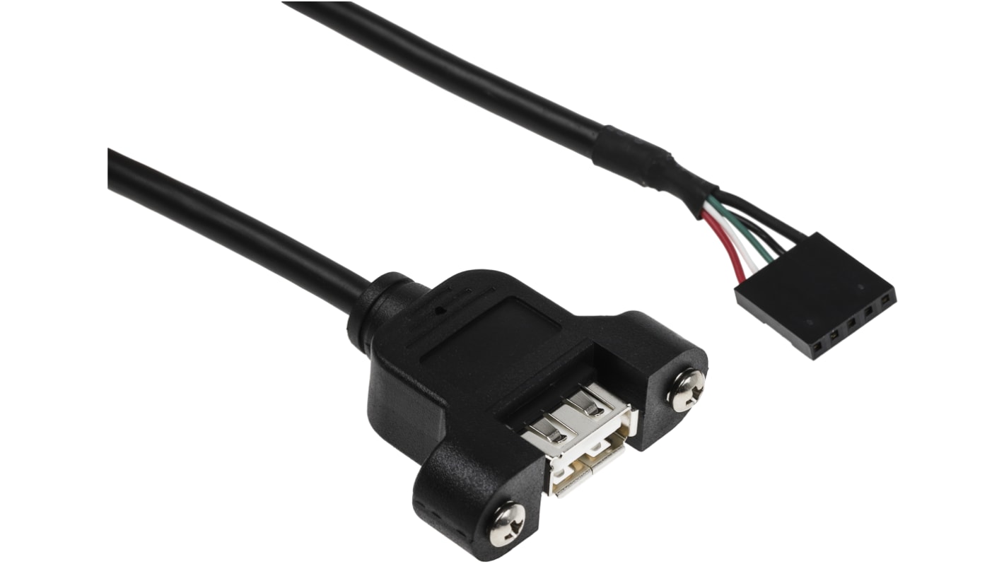 StarTech.com USB 2.0, Female 5 Pin IDC to Female USB A, 480Mbps, 300mm