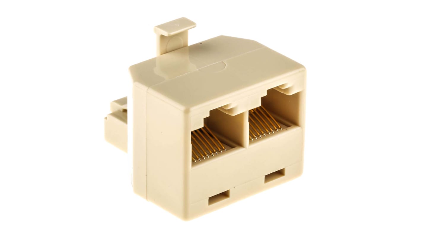 Adaptador RJ RS PRO, interfaz RJ45, de 2 puertos