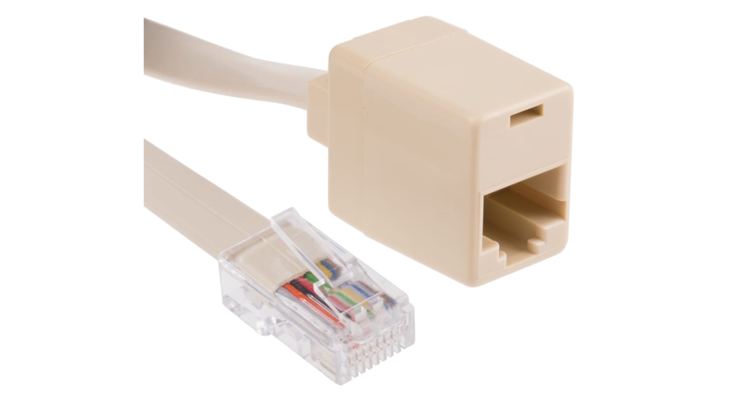 RS PRO RJ-Adapter, RJ45 Buchse, RJ45 Stecker, Cat.3, 1 -Port, Typ Extender