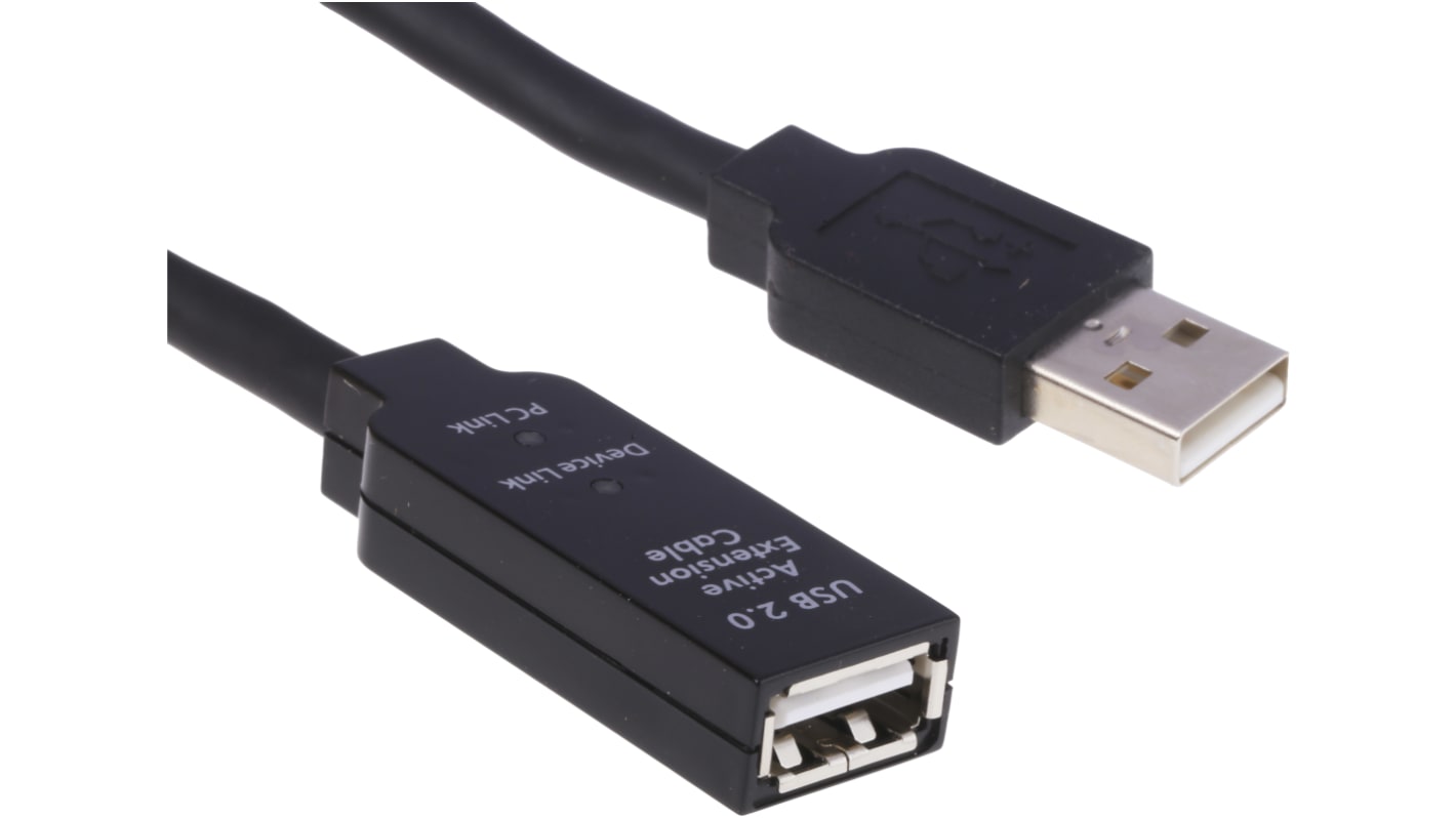 StarTech.com USB 2.0 Cable, Male USB A to Female USB A USB Extension Cable, 10m