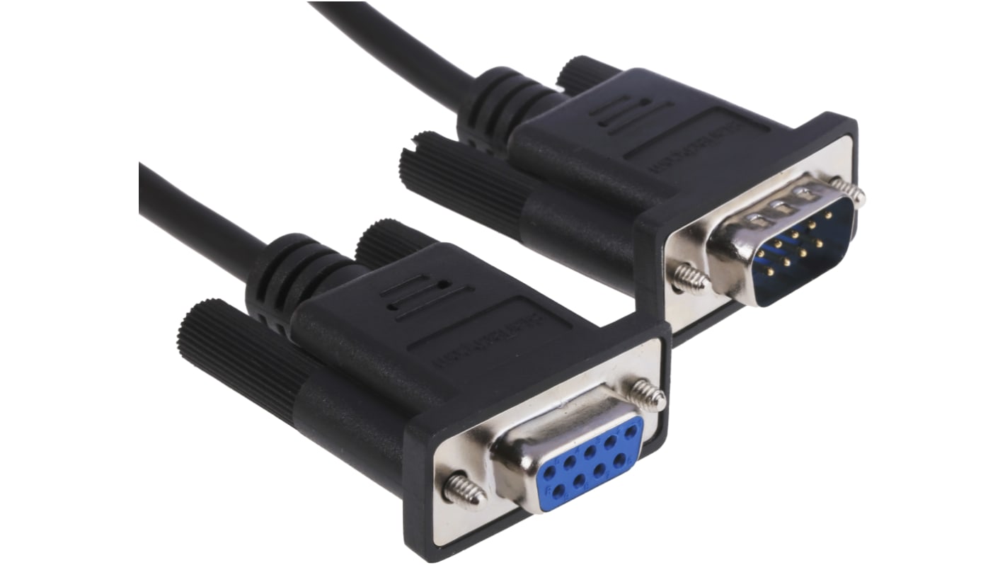 StarTech.com Male 9 Pin D-sub to Female 9 Pin D-sub Serial Cable, 0.5m PVC