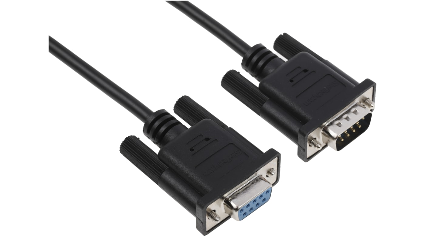 StarTech.com 9ピンD-sub 9ピンD-sub, シリアルケーブル, オス → メス, 2m, アルミマイラーホイル