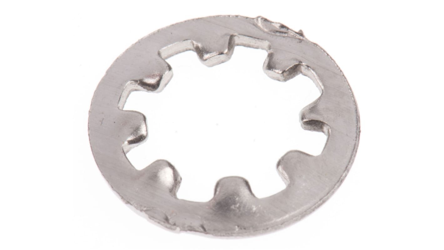 A2 304 Stainless Steel Internal Tooth Shakeproof Washer, M5, DIN 6797J