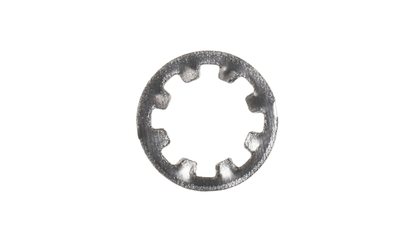 A2 304 Stainless Steel Internal Tooth Shakeproof Washer, M6, DIN 6797J