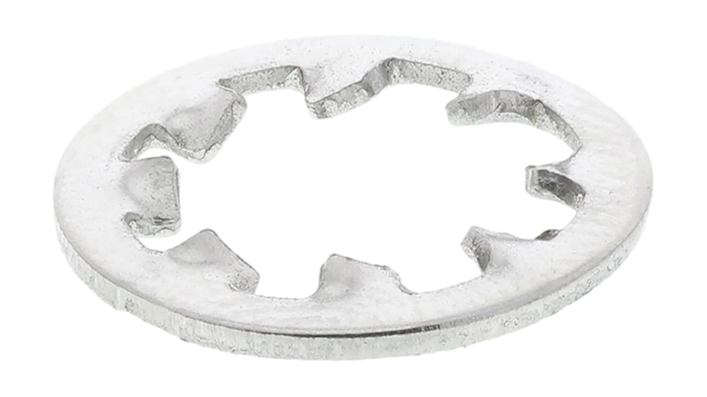 RS PRO A2 304 Stainless Steel Internal Tooth Shakeproof Washer, M8, DIN 6797J