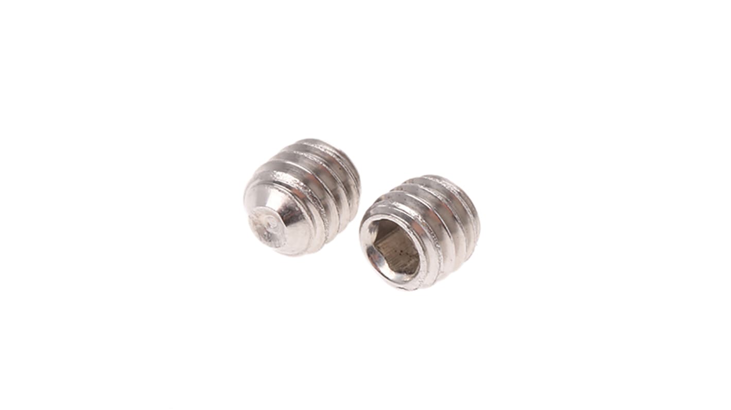 Vis sans tête, M4 x 4mm, tête Jeu de douilles hexagonales, en Acier Inoxydable A4 316