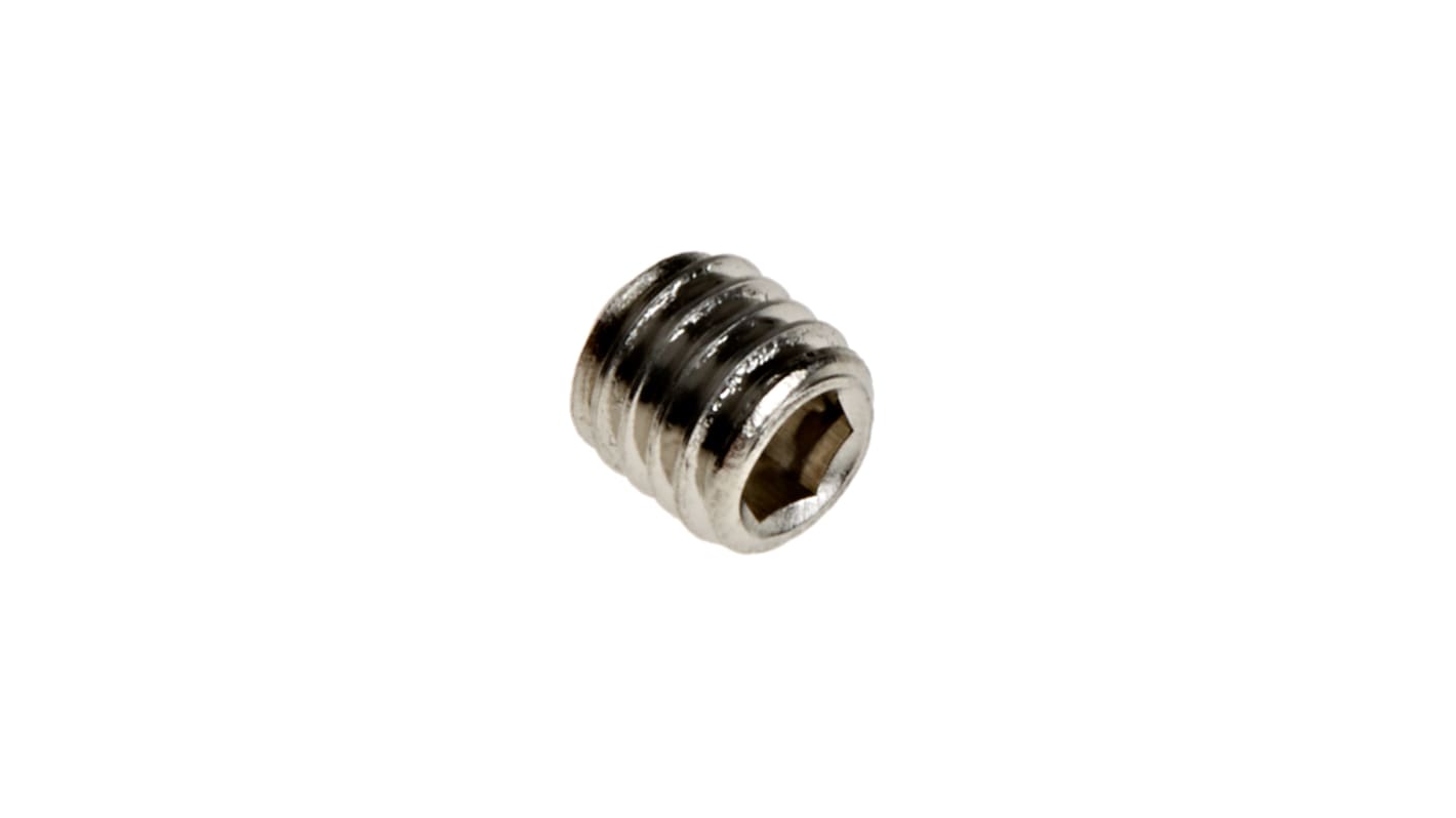 Plain Stainless Steel Hex M5 x 5mm Grub Screw