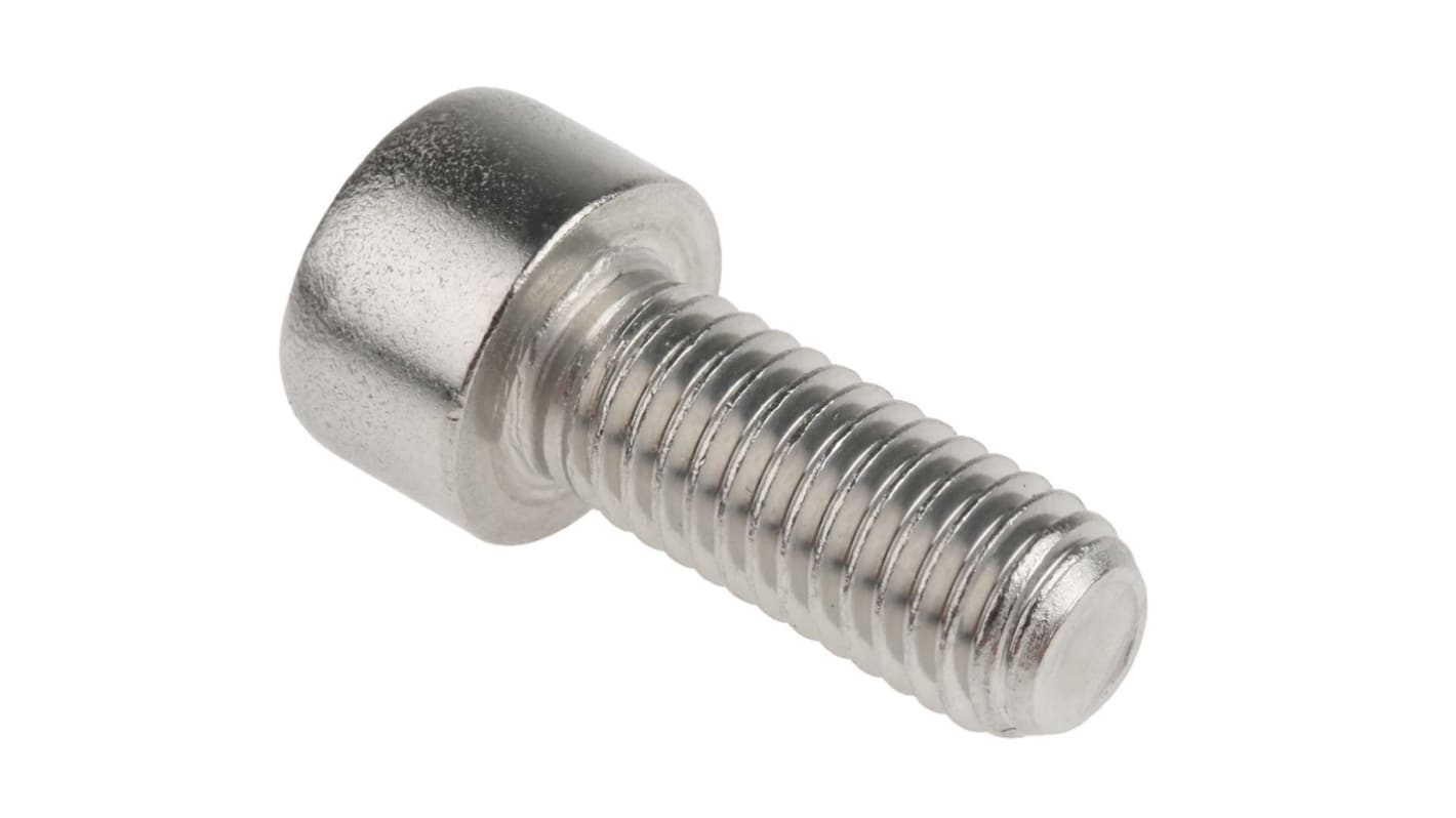 RS PRO Plain Stainless Steel Hex Socket Cap Screw, DIN 912, M8 x 20mm