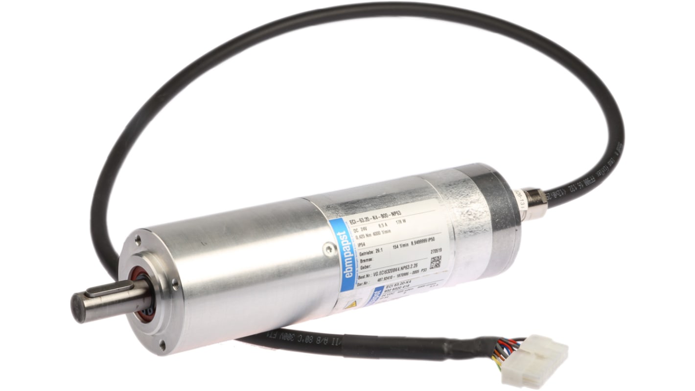 Rs-Online Motoriduttore ebm-papst 24 V c.c. 140 W 154 giri/min