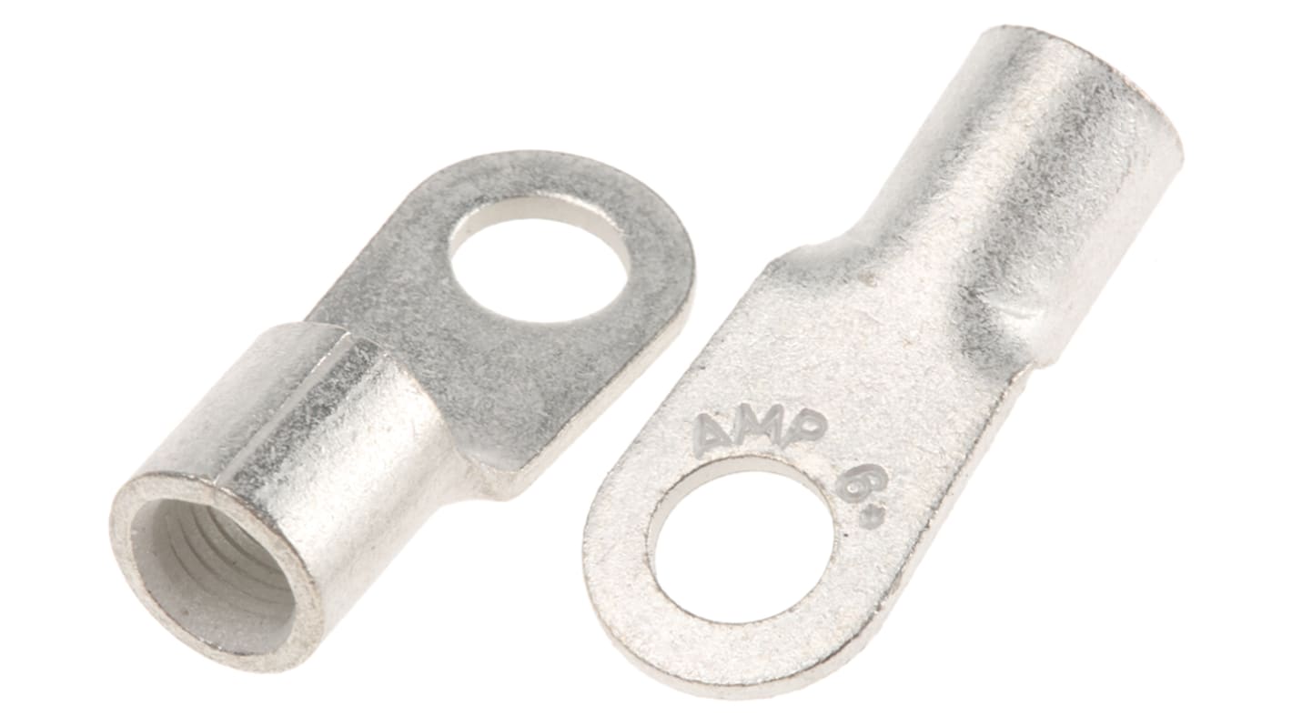 TE Connectivity, SOLISTRAND Uninsulated Ring Terminal, M6 Stud Size, 10.5mm² to 16.8mm² Wire Size