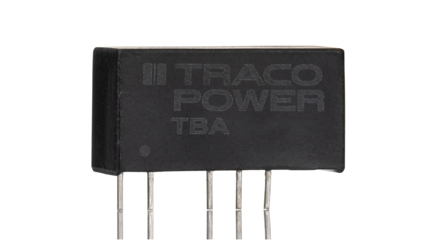 TRACOPOWER TBA 2 DC-DC Converter, 5V dc/ 400mA Output, 10.8 → 13.2 V dc Input, 2W, Through Hole, +90°C Max Temp