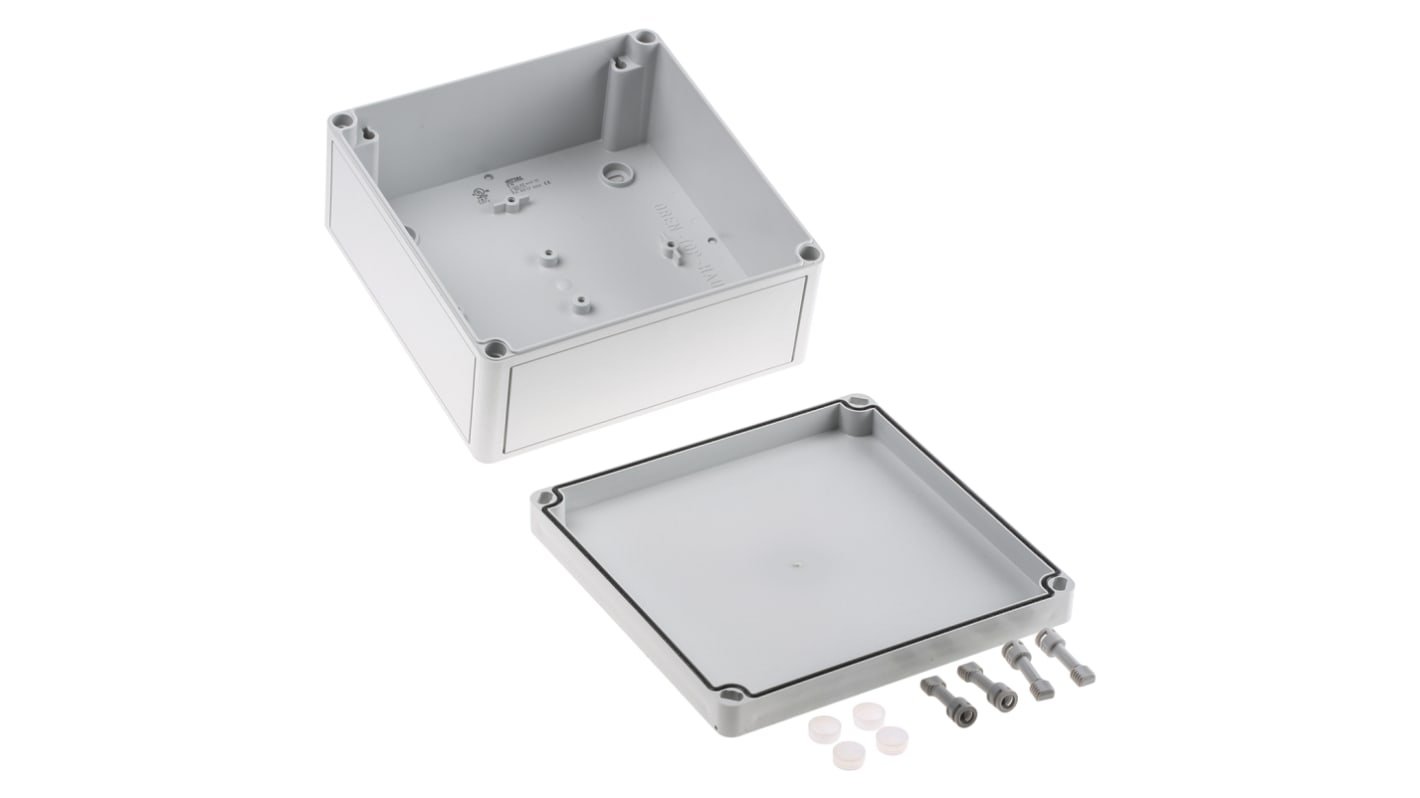 Rittal PK Series Polycarbonate Wall Box, IP66, 180 mm x 180 mm x 90mm
