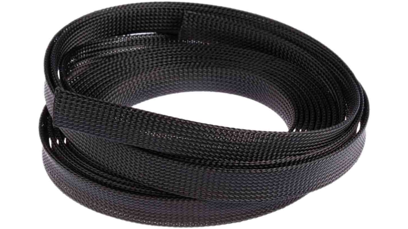 HellermannTyton Kabelflex, Diameter: 20mm, Sort, Udvidelig, PET